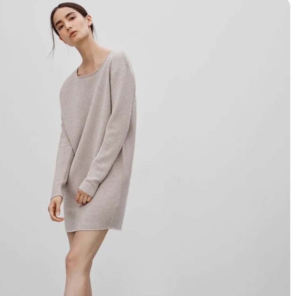 Aritzia Wilfred XS Campanule Sweater Dress-Ribbed Long Sleeve Silk Cashmere